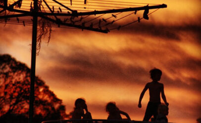 Hills hoist sunset, Simon Cheatham