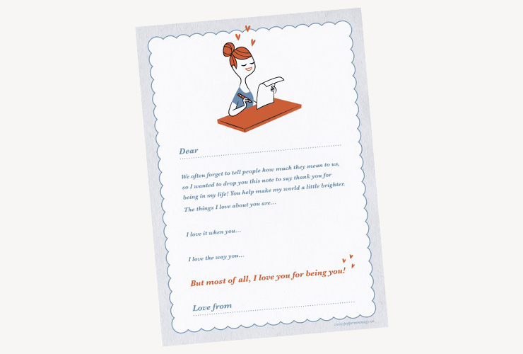 Peppermint lover letter template
