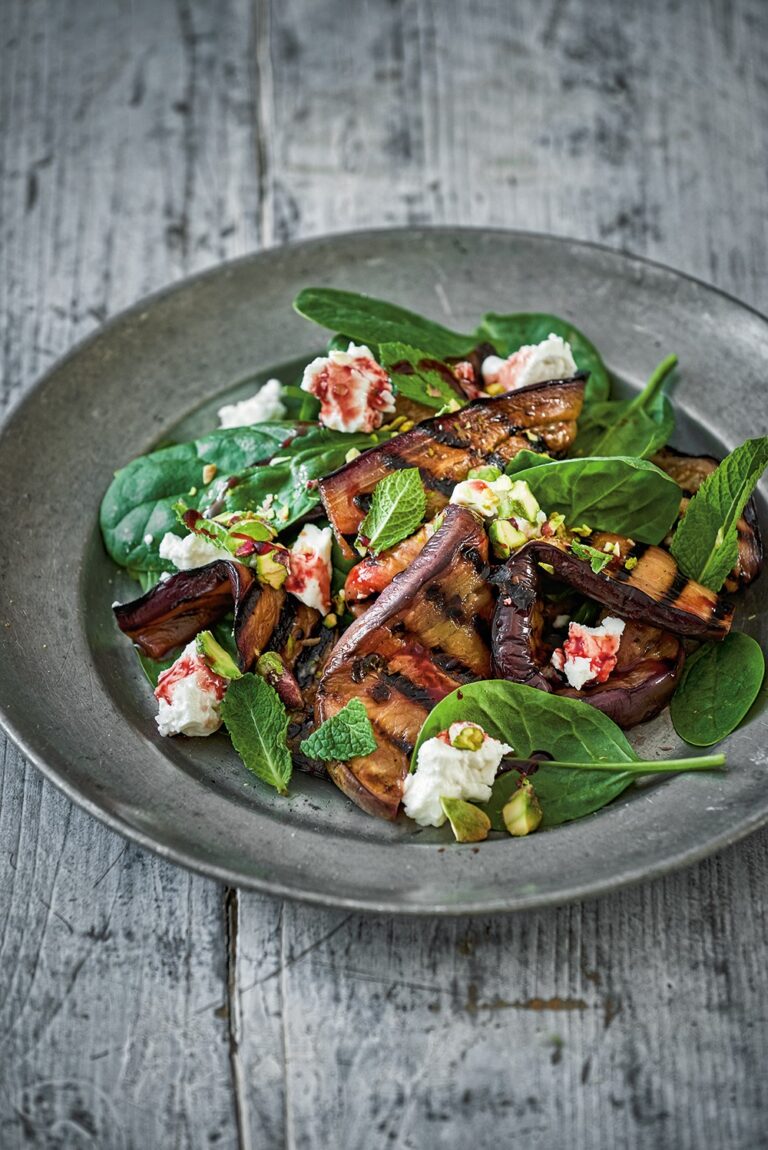 Warm salad of sweet and sour eggplants: Celia Brooks