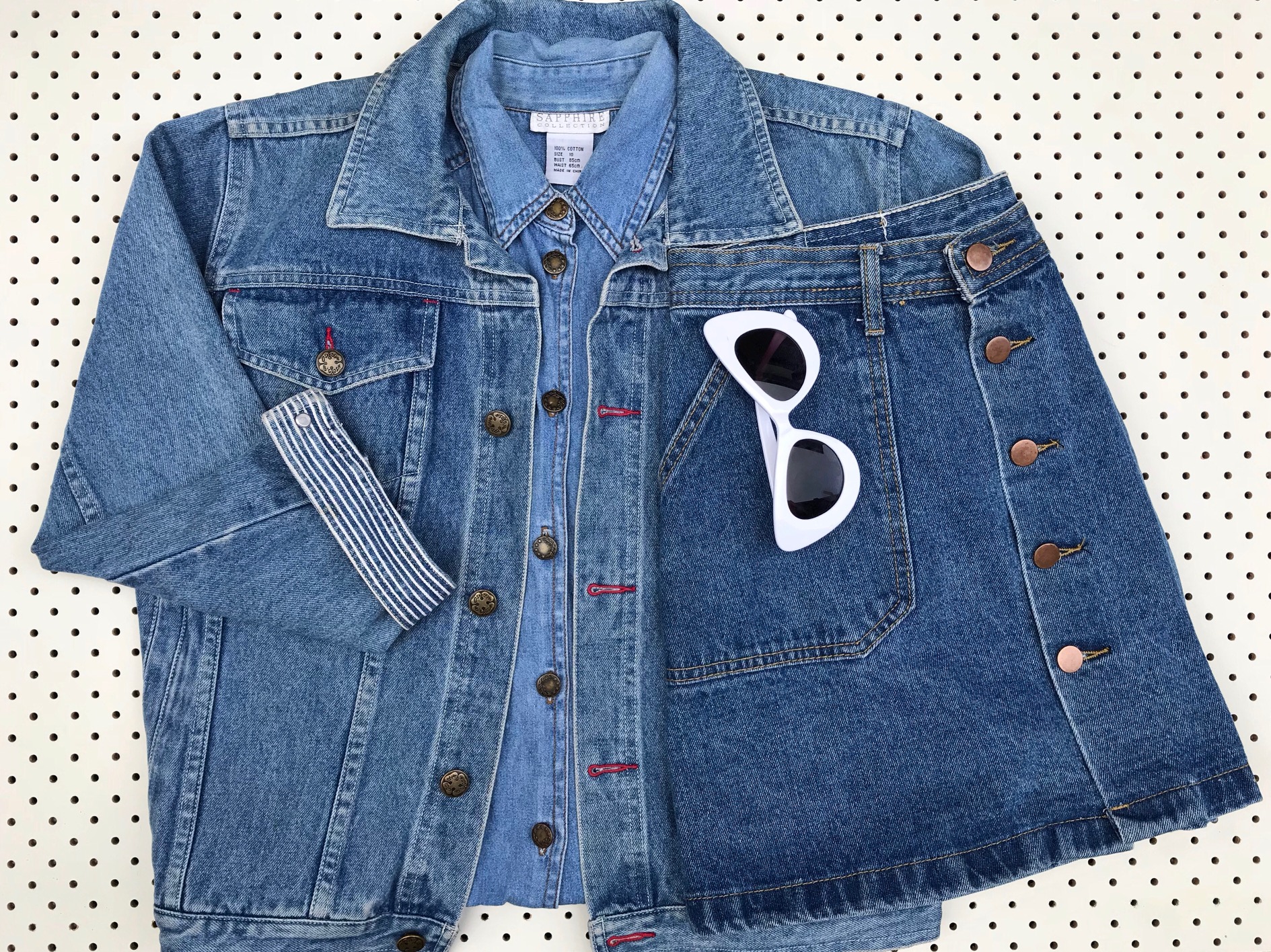 Never ever pay retail and Peppermint: op shopping denim jacket