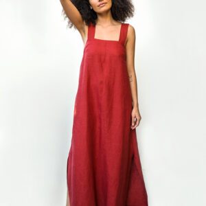 Wide-Strap Maxi Dress