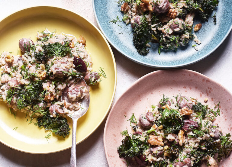 Recipe: Roasted Mushroom, Olive, Walnut and Brown Rice Risotto