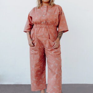 Peppermint Sewing School – Valley Jumpsuit – Free Sewing pattern worn by model