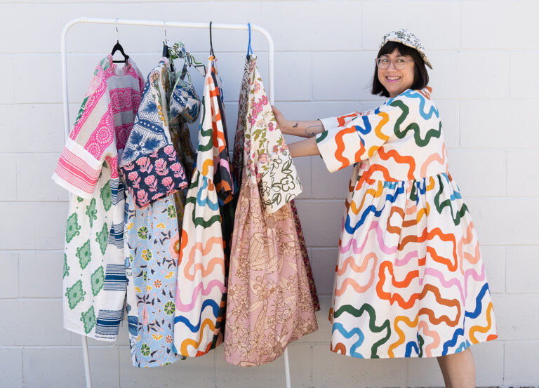 From Dishes to Dresses: This Sewist Is Transforming Tea Towels for a Good Cause
