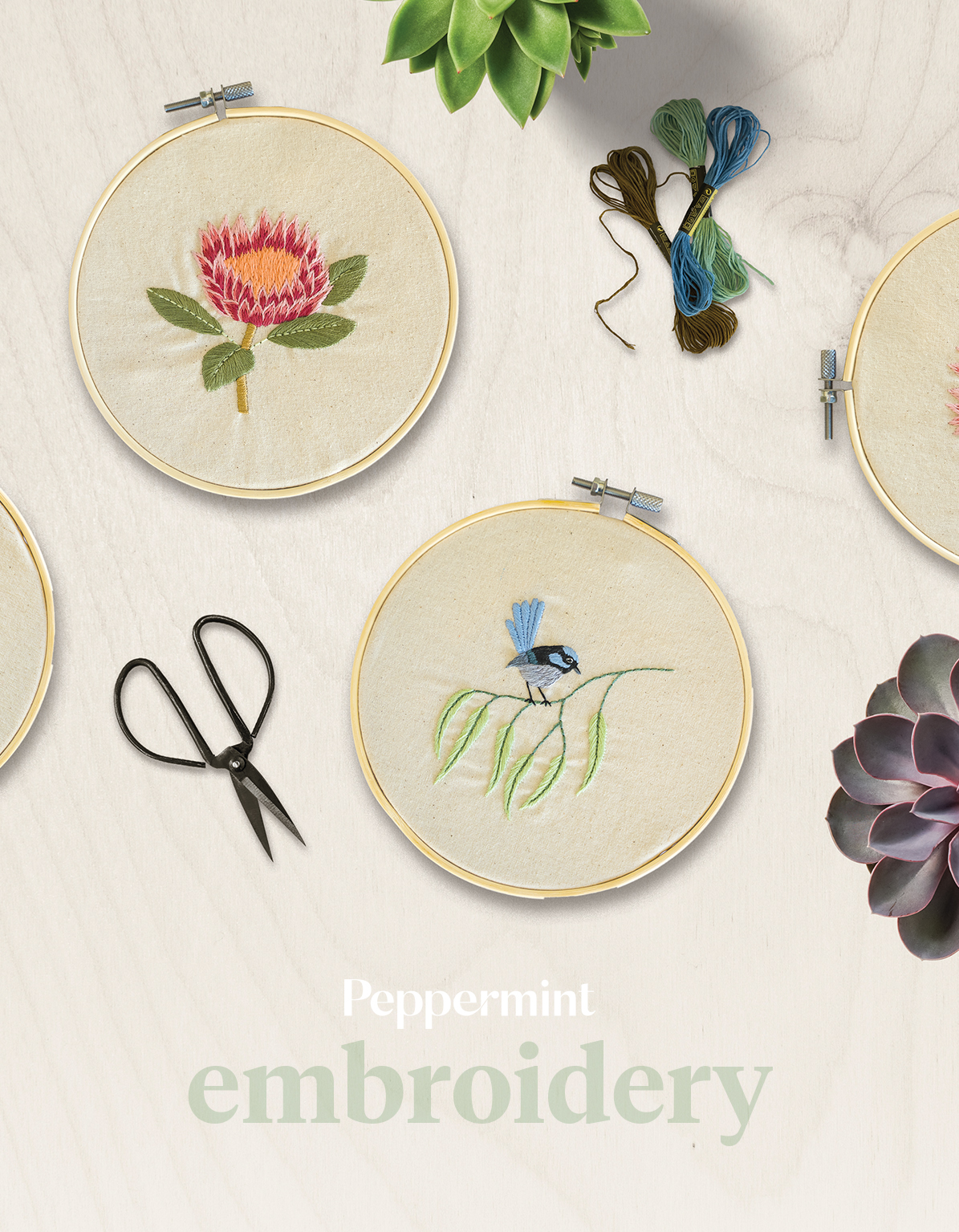 Peppermint Embroidery - DIY Project!