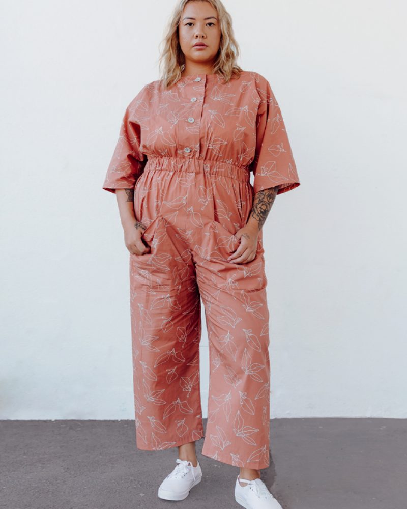 Peppermint Sewing School – Valley Jumpsuit – Free Sewing pattern worn by model