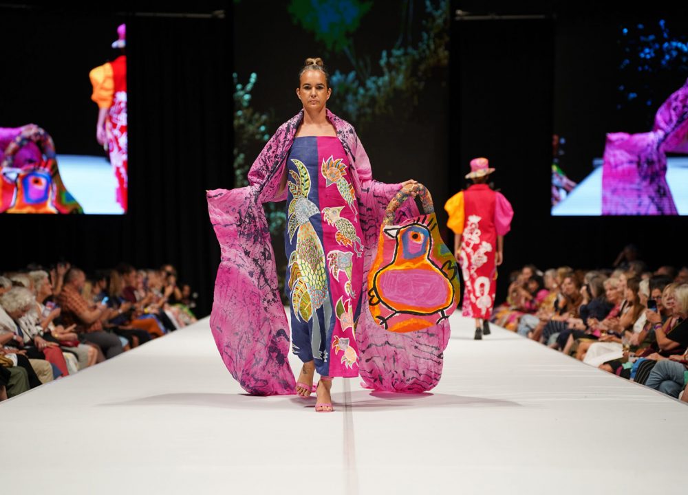 Yarrenyty Arltere Artists, Show Two, Country to Couture, 2024, photo by Dylan Buckee_183