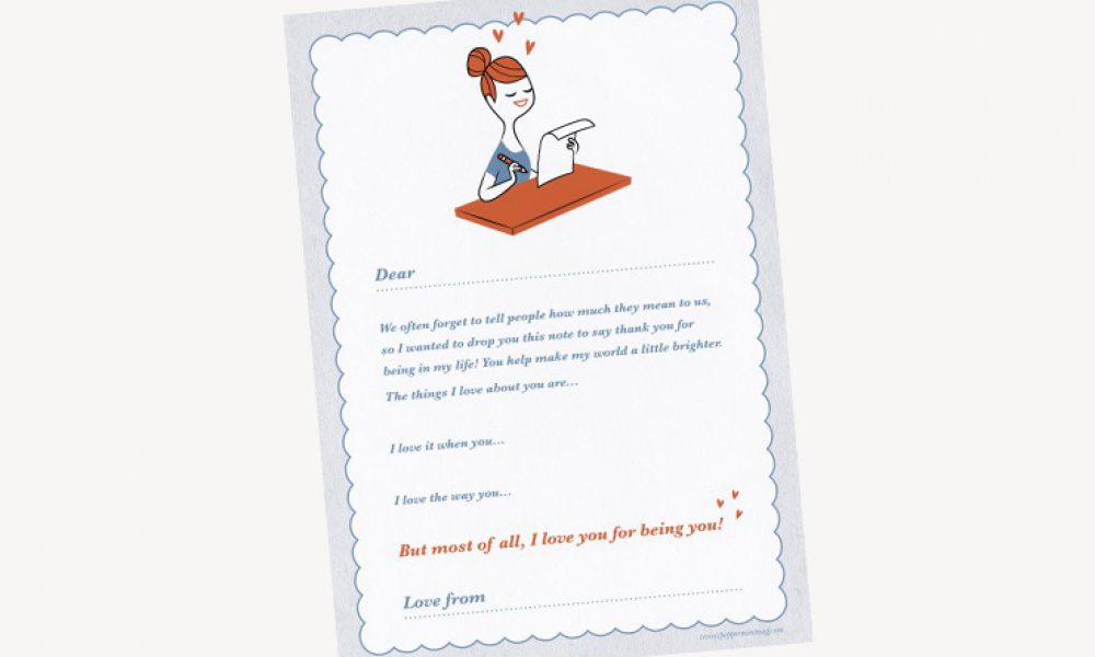 Peppermint lover letter template